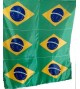 Bandeira de Pano do Brasil Medida 1,42 mts x 1,25 cm sem cabo - 01 unidade